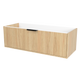 Timberline Byron 48" Prime Oak Wall Mount Vanity Cabinet Only with Black Hardware