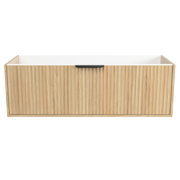 Timberline Byron 48" Prime Oak Wall Mount Vanity Cabinet Only with Black Hardware - view 2