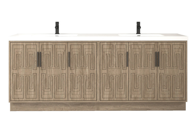 Moreno Bath BELLA-84D Bella 84" Freestanding Bathroom Vanity with Double Sink Top - view 11