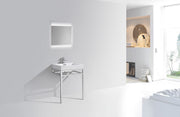 Kube Bath CH24 Haus 24" Chrome Stainless Steel Console Single Sink Bathroom Vanity with Reinforced Acrylic Composite Top - view 2