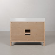 CI48EM08TL - Cirilla 48 In. Single Sink Pre-Assembled Transitional Style Bathroom Vanity With 3/4" White Engineered Marble Countertop