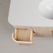 CI48EM08TL - Cirilla 48 In. Single Sink Pre-Assembled Transitional Style Bathroom Vanity With 3/4" White Engineered Marble Countertop