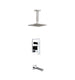 Kube Bath CR200TF2V Aqua Piazza Chrome Shower Set with 8" Ceiling Mount Square Rain Shower and Tub Filler