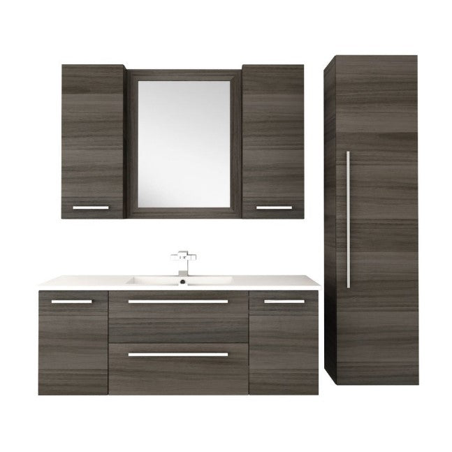 Cutler FV ZAMBUKKA48 Silhouette 48" Single Sink Wall Mount Cultured Marble Top Bathroom Vanity - Zambukka