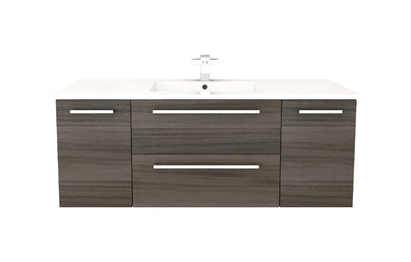Cutler FV ZAMBUKKA48 Silhouette 48" Single Sink Wall Mount Cultured Marble Top Bathroom Vanity - Zambukka