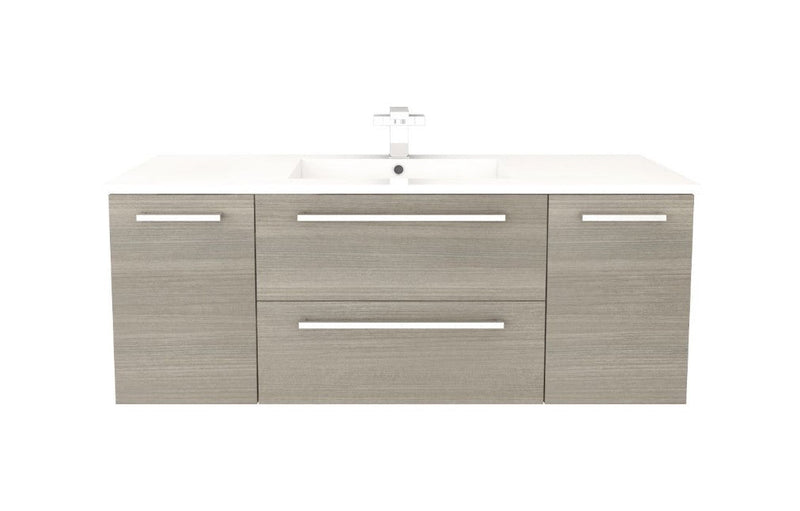 Cutler FV ARIA48 Silhouette 48" Single Sink Wall Mount Cultured Marble Top Bathroom Vanity - Aria