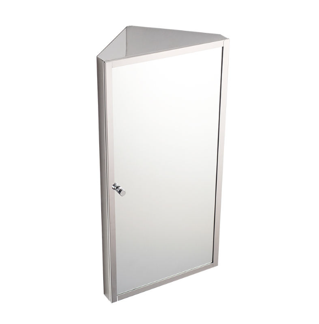 Bathroom Corner Medicine Cabinet Wall Mounted Storage with Mirror