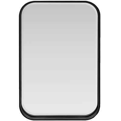 Afina CU-2430 Curve 24" W x 30" H Rectangular Bevel Mirror with Radius Corners - view 2
