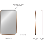 Afina CU-2430 Curve 24" W x 30" H Rectangular Bevel Mirror with Radius Corners - view 4