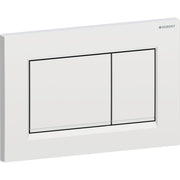 Geberit Sigma30 Dual Flush Actuator Plate - Matte Chrome with Bright Chrome Stripes