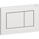 Geberit Sigma30 Dual Flush Actuator Plate - Matte Chrome with Bright Chrome Stripes