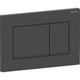 Geberit Sigma30 Dual Flush Actuator Plate - Matte Black with Glossy Black Stripes
