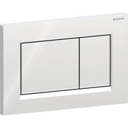 Geberit Sigma30 Dual Flush Actuator Plate - Bright Chrome with Matte Chrome Stripes