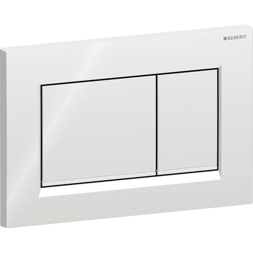 Geberit Sigma30 Dual Flush Actuator Plate - Bright Chrome with Matte Chrome Stripes