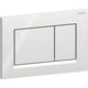 Geberit Sigma30 Dual Flush Actuator Plate - Bright Chrome with Matte Chrome Stripes