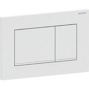 Geberit Sigma30 Dual Flush Actuator Plate - Matte White with Glossy White Stripes