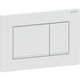 Geberit Sigma30 Dual Flush Actuator Plate - Matte White with Glossy White Stripes