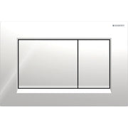 Geberit Sigma30 Dual Flush Actuator Plate - Bright Chrome with Matte Chrome Stripes