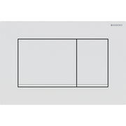 Geberit Sigma30 Dual Flush Actuator Plate - Matte White with Glossy White Stripes