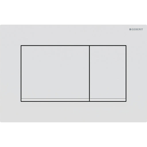 Geberit Sigma30 Dual Flush Actuator Plate - Matte White with Glossy White Stripes