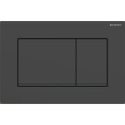 Geberit Sigma30 Dual Flush Actuator Plate - Matte Black with Glossy Black Stripes