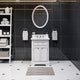DE24CW01PW - Derby 24 In. Single Sink Pre-Assembled Traditional Style Bathroom Vanity with 1" Carrara White Marble Top