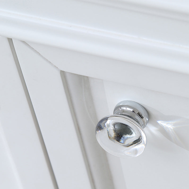 DE24CW01PW - Derby 24 In. Single Sink Pre-Assembled Traditional Style Bathroom Vanity with 1" Carrara White Marble Top