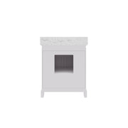 DE30CW01PW - Derby 30 In. Single Sink Pre-Assembled Traditional Style Bathroom Vanity with 1" Carrara White Marble Top