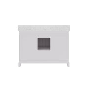 DE48CW01PW - Derby 48 In. Single Sink Pre-Assembled Traditional Style Bathroom Vanity with 1" Carrara White Marble Top