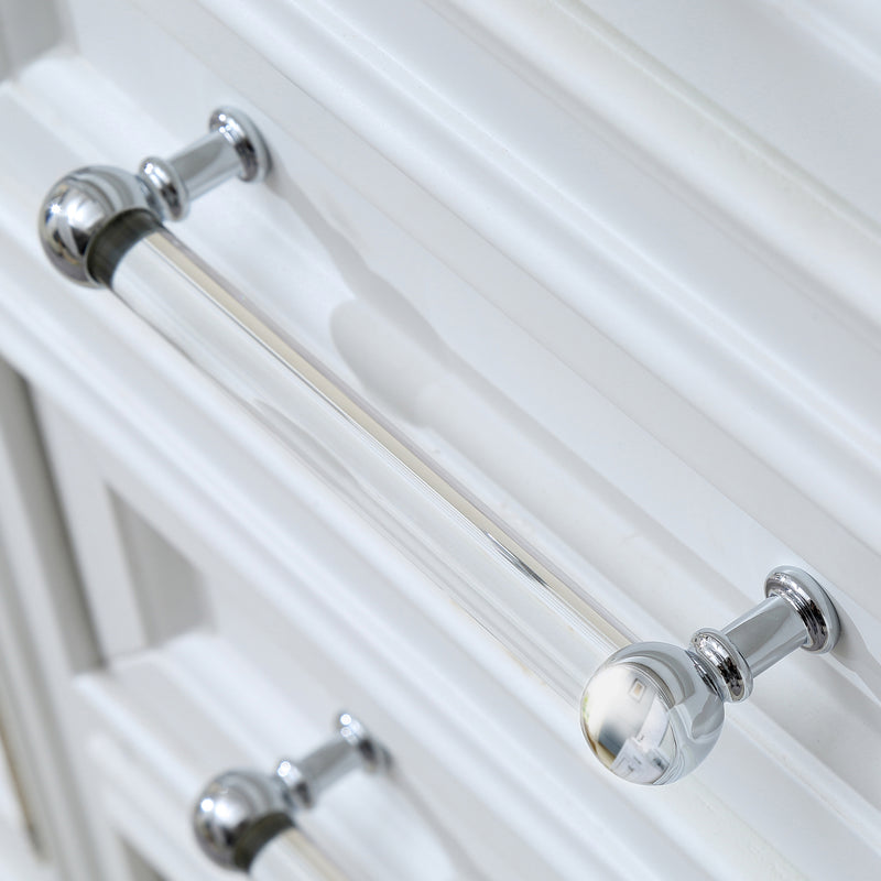 DE72CW01PW - Derby 72 In. Double Sink Pre-Assembled Traditional Style Bathroom Vanity with 1" Carrara White Marble Top