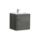 Kube Bath DL24-BE DeLusso 24" Ocean Gray Wall Mount Single Sink Bathroom Vanity with Reinforced Acrylic Composite Top
