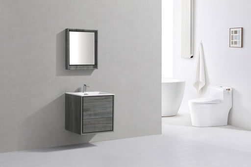 Kube Bath DL24-BE DeLusso 24" Ocean Gray Wall Mount Single Sink Bathroom Vanity with Reinforced Acrylic Composite Top - view 2