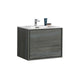 Kube Bath DL30-BE DeLusso 30" Ocean Gray Wall Mount Single Sink Bathroom Vanity with Reinforced Acrylic Composite Top