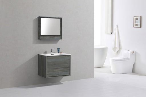 Kube Bath DL30-BE DeLusso 30" Ocean Gray Wall Mount Single Sink Bathroom Vanity with Reinforced Acrylic Composite Top - view 2