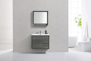 Kube Bath DL30-BE DeLusso 30" Ocean Gray Wall Mount Single Sink Bathroom Vanity with Reinforced Acrylic Composite Top - view 3