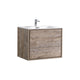 Kube Bath DL30-NW DeLusso 30" Nature Wood Wall Mount Single Sink Bathroom Vanity with Reinforced Acrylic Composite Top
