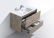 Kube Bath DL36-NW DeLusso 36" Nature Wood Wall Mount Single Sink Bathroom Vanity with Reinforced Acrylic Composite Top - view 5