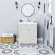 Cutler DAISYWGREY30 Daisy 30" Freestanding Cultured Marble Top Bathroom Vanity - Willow Grey