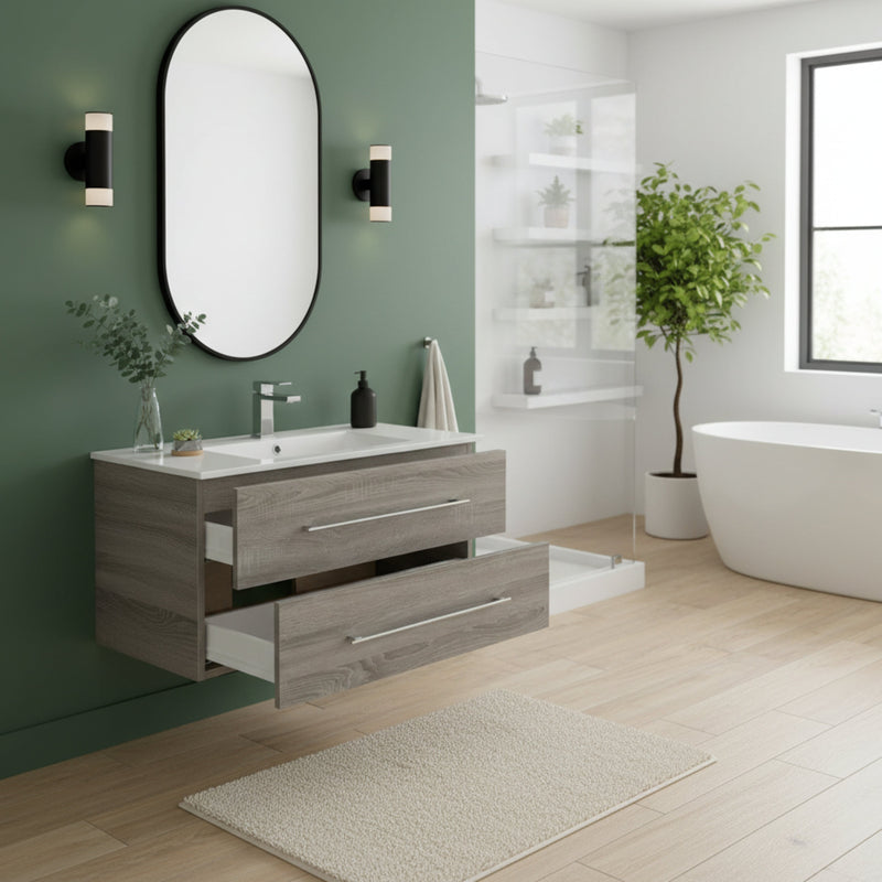 Cutler FV DORATO36 Kato 36" Single Sink Wall Mounted Cultured Marble Top Bathroom Vanity - Dorato