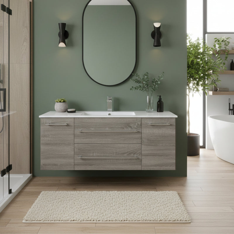 Cutler FV DORATO48 Kato 48" Single Sink Wall Mounted Cultured Marble Top Bathroom Vanity - Dorato