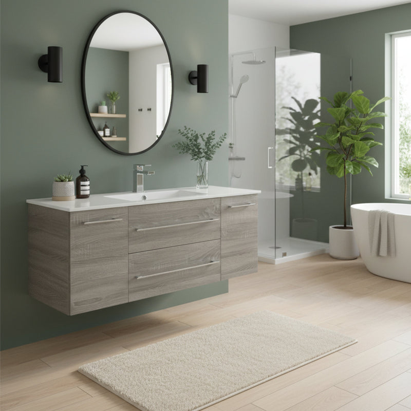 Cutler FV DORATO48 Kato 48" Single Sink Wall Mounted Cultured Marble Top Bathroom Vanity - Dorato