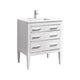 Kube Bath E30-GW Eiffel 30" High Gloss White Single Sink Bathroom Vanity with White Countertop