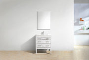Kube Bath E30-GW Eiffel 30" High Gloss White Single Sink Bathroom Vanity with White Countertop - view 2