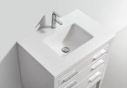 Kube Bath E30-GW Eiffel 30" High Gloss White Single Sink Bathroom Vanity with White Countertop - view 4