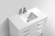 Kube Bath E36-GW Eiffel 36" High Gloss White Single Sink Bathroom Vanity with White Countertop - view 4