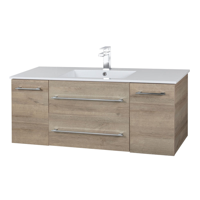 Cutler FV ORGANIC48 Kato 48" Single Sink Wall Mounted Cultured Marble Top Bathroom Vanity - Organic