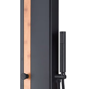 PULSE ShowerSpas 1060MB-BA-1.8GPM Eclipse 8-in Rain Showerhead ShowerSpa with 4-Body Jets and Handshower in Bamboo and Matte Black, 1.8 GPM - view 3