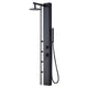 PULSE ShowerSpas 1060MB-SSB-1.8GPM Eclipse 8-in Rain Showerhead ShowerSpa with 4-Body Jets and Handshower in Brushed Stainless Steel and Matte Black, 1.8 GPM