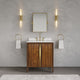 FE30CW06NJ - Ferrero 30 In. Single Sink Pre-Assembled Mid-Century Style Bathroom Vanity With 1" Carrara White Marble Top