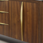 FE72CW06NJ - Ferrero 72 In. Single Sink Pre-Assembled Mid-Century Style Bathroom Vanity With 1" Carrara White Marble Top
